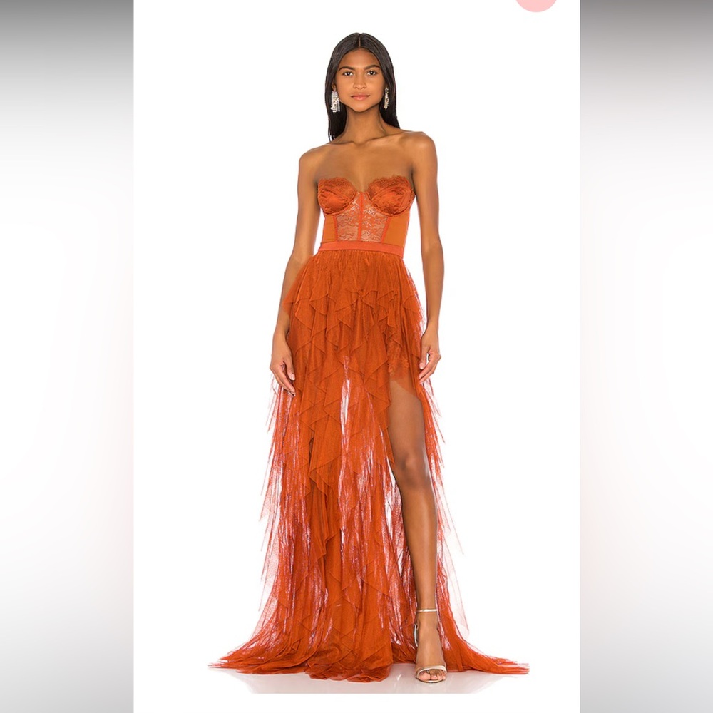 x REVOLVE Bustier Gown in Rust
For Love & Lemons